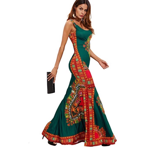 Mermaid Tail Bodycon Maxy Dress - Picture 2 of 5